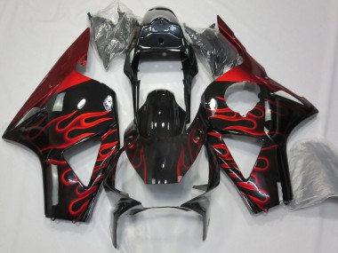 Comprar Carenados Moto Honda CBR954RR 2002-2003 - Negro Brillante Rojo Llama