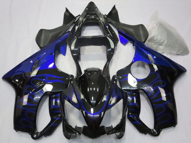 Comprar Carenados Moto Honda CBR600 F4i 2001-2003 - Negro Brillante Azul Llama