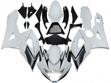 Comprar Carenados Moto Suzuki GSXR 1000 2005-2006 - Blanco Brillante Plata Negro