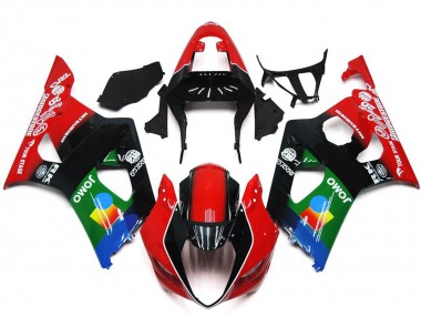 Comprar Carenados Moto Suzuki GSXR 1000 2003-2004 - Rojo Negro Verde JOMO