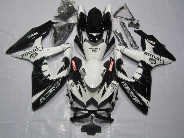 Comprar Carenado Moto Suzuki GSXR 600 / GSXR 750 2008-2010 - Blanco Negro Alstare Corona Motul