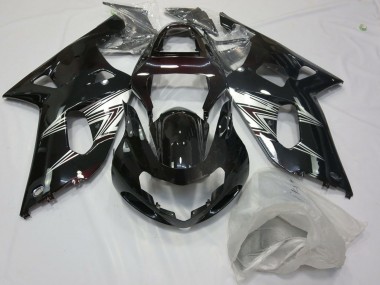 Comprar Carenados Moto Suzuki GSXR 600 / GSXR 750 2001-2003 - Negro Brillante Plata Blanco