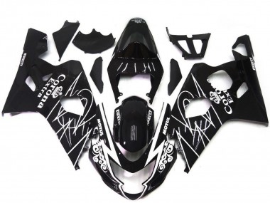 Comprar Carenados Moto Suzuki GSXR 600 / GSXR 750 2004-2005 - Negro Brillante Blanco Corona Estilo