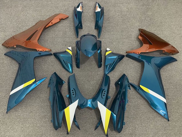 Comprar Carenados Moto Suzuki GSXR 600 / GSXR 750 2011-2024 - Azul Claro Naranja Blanco Amarillo