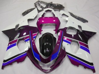 Comprar Carenados Moto Suzuki GSXR 600 / GSXR 750 2004-2005 - Blanco Rosa Azul Negro Brillante