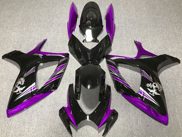 Comprar Carenado Moto Suzuki GSXR 600 / GSXR 750 2006-2007 - Púrpura Negro Brillante