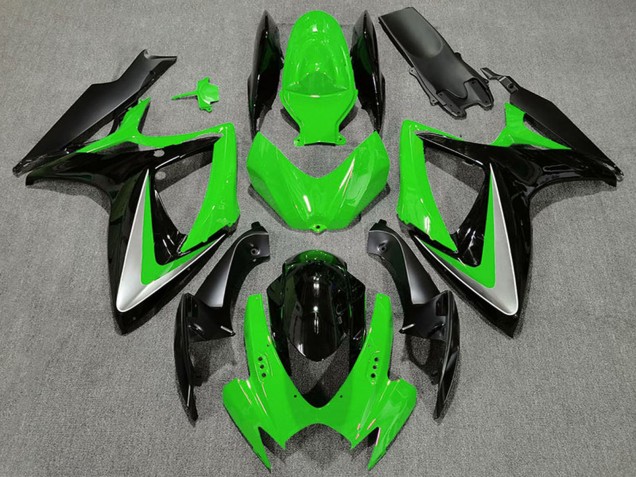 Comprar Carenados Moto Suzuki GSXR 600 / GSXR 750 2006-2007 - Verde Plata Negro Brillante OEM Estilo