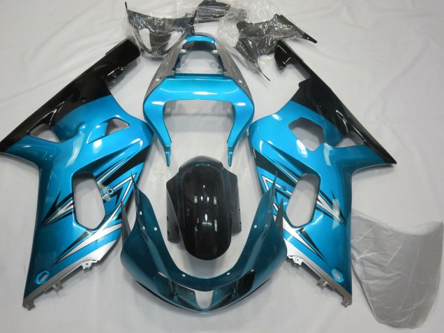 Comprar Carenados Moto Suzuki GSXR 600 / GSXR 750 2001-2003 - Azul Claro Plata Negro Brillante