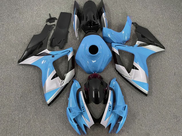 Comprar Carenados Moto Suzuki GSXR 600 / GSXR 750 2006-2007 - Azul Claro Blanco Negro Brillante
