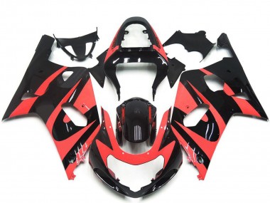 Comprar Carenados Moto Suzuki GSXR 600 / GSXR 750 2001-2003 - Rojo Claro Negro Brillante OEM Estilo