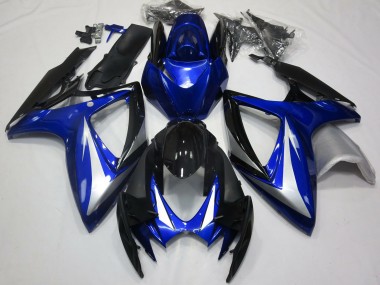Comprar Carenados Moto Suzuki GSXR 600 / GSXR 750 2006-2007 - Azul Plata Negro Brillante OEM Estilo