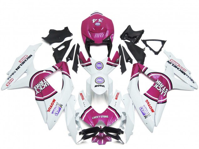 Comprar Carenados Moto Suzuki GSXR 600 / GSXR 750 2008-2010 - Blanco Rosa Motul Lucky Strike 34