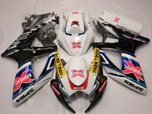 Comprar Carenados Moto Suzuki GSXR 600 / GSXR 750 2006-2007 - Blanco Rojo Azul Amarillo Dark Dog X 76 BRUX