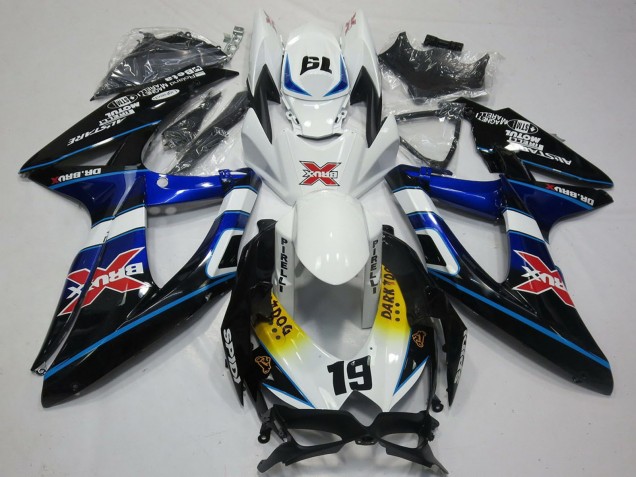 Comprar Carenados Moto Suzuki GSXR 600 / GSXR 750 2008-2010 - Blanco Azul Negro Amarillo Rojo X Dark Dog 19