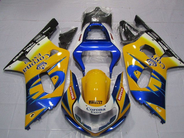 Comprar Carenados Moto Suzuki GSXR 600 / GSXR 750 2001-2003 - Amarillo Azul Blanco Corona Motul