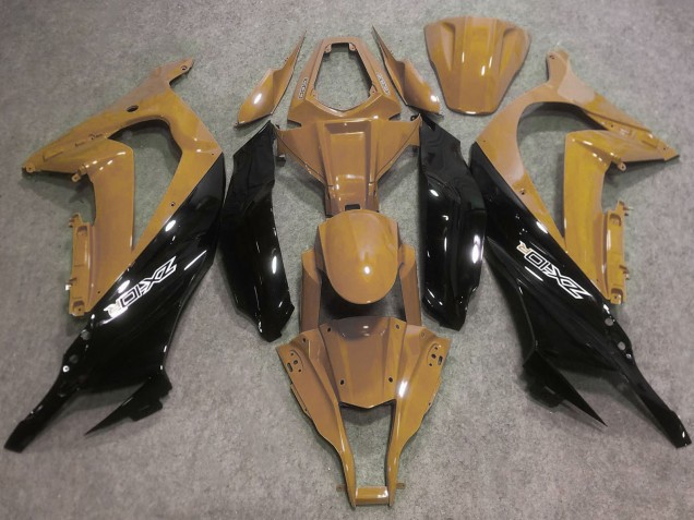 Comprar Carenados Moto Kawasaki ZX10R 2016-2020 - Bronceado del Desierto Negro Brillante