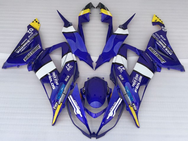 Comprar Carenados Moto Kawasaki ZX6R 2013-2018 - Azul Blanco Amarillo Trick Star Bridgestone
