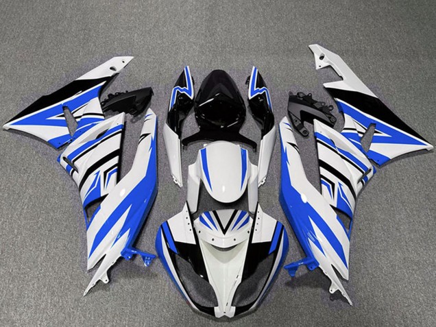 Comprar Carenados Moto Kawasaki ZX6R 2009-2012 - Blanco Azul Negro Zag