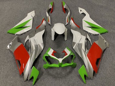 Comprar Carenados Moto Kawasaki ZX6R 2019-2022 - Blanco Plata Verde Rojo