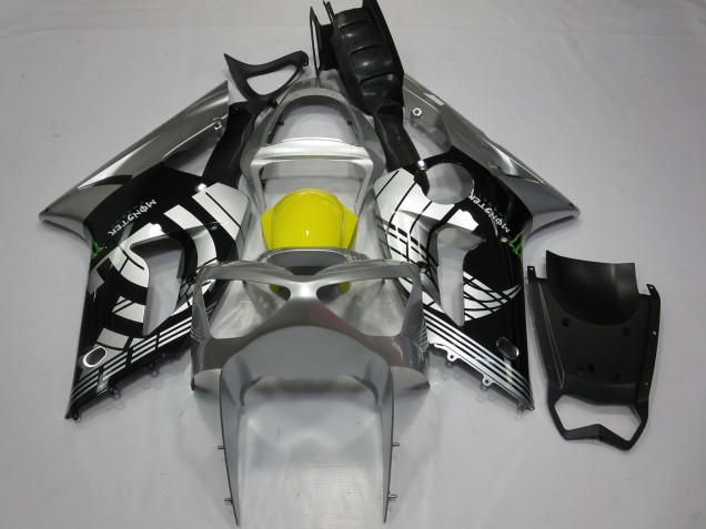 Comprar Carenados Moto Kawasaki ZX6R 2003-2004 - Plata Amarillo Negro Brillante