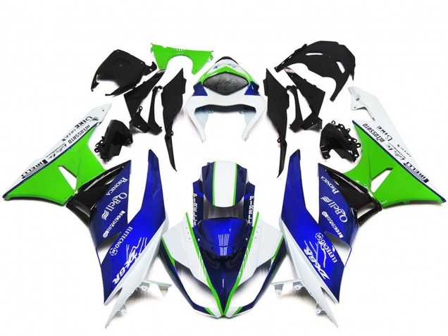 Comprar Carenados Moto Kawasaki ZX6R 2009-2012 - Blanco Verde Azul Negro