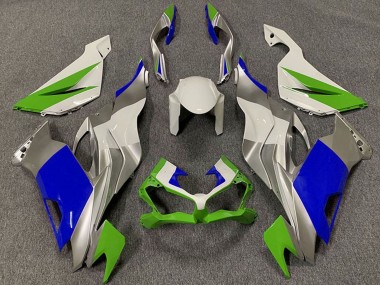 Comprar Carenados Moto Kawasaki ZX6R 2019-2022 - Blanco Plata Verde Azul