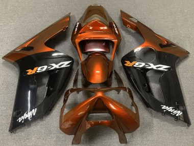 Comprar Carenados Moto Kawasaki ZX6R 2003-2004 - Naranja Negro Brillante