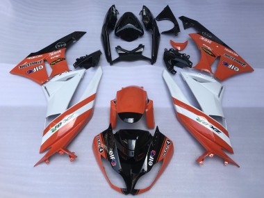 Comprar Carenados Moto Kawasaki ZX6R 2009-2012 - Naranja Blanco Negro Brillante Elf Touch4 Bridgestone