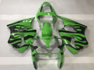 Comprar Carenados Moto Kawasaki ZX6R 2000-2002 - Verde Negro Llama