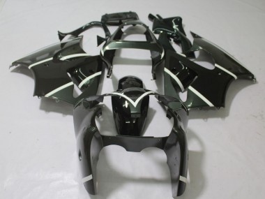 Comprar Carenados Moto Kawasaki ZX6R 2000-2002 - Negro Brillante Blanco