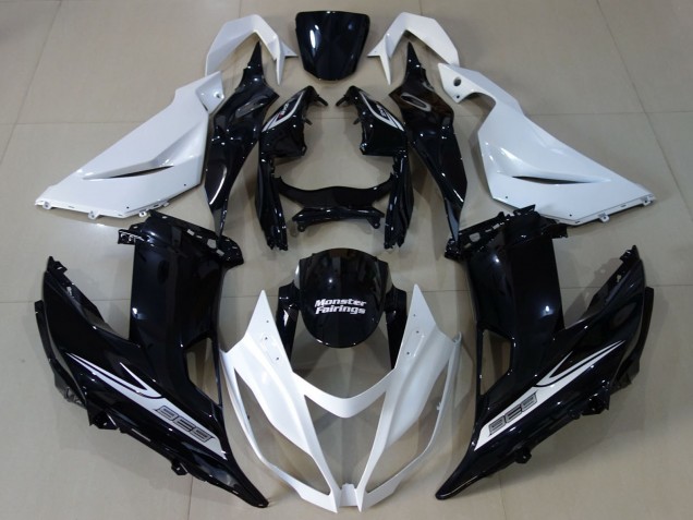 Comprar Carenado Moto Kawasaki ZX6R 2013-2018 - Blanco Negro Brillante