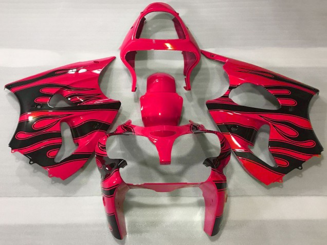 Comprar Carenados Moto Kawasaki ZX6R 2000-2002 - Rojo Negro Llama