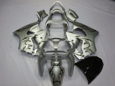 Comprar Carenados Moto Kawasaki ZX6R 2000-2002 - Plata Negro Llama