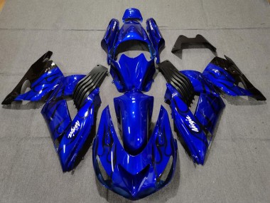 Comprar Carenados Moto Kawasaki ZX14R 2006-2011 - Azul Negro Llama