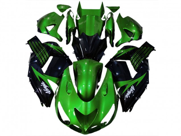 Comprar Carenado Moto Kawasaki ZX14R 2006-2011 - Verde Negro Brillante Blanco Ninja