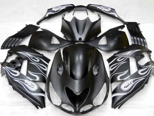 Comprar Carenados Moto Kawasaki ZX14R 2006-2011 - Negro Mate Plata Llama