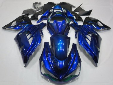 Comprar Carenados Moto Kawasaki ZX14R ZZR1400 2012-2024 - Azul Negro Brillante
