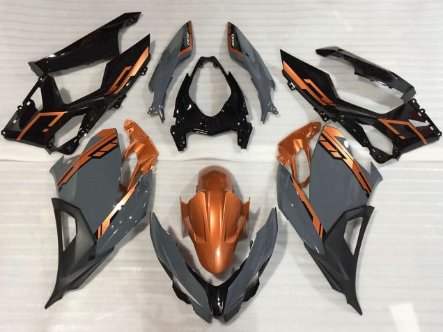 Comprar Carenados Moto Kawasaki Ninja 400 2018-2024 - Naranja Nardo Gris Negro Brillante