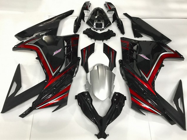 Comprar Carenados Moto Kawasaki Ninja 300 2013-2017 - Negro Brillante Rojo