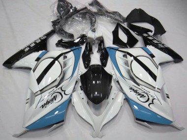 Comprar Carenados Moto Kawasaki Ninja 300 2013-2017 - Blanco Brillante Azul Claro Negro