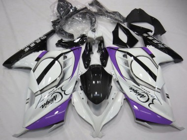 Comprar Carenados Moto Kawasaki Ninja 300 2013-2017 - Blanco Brillante Púrpura Negro