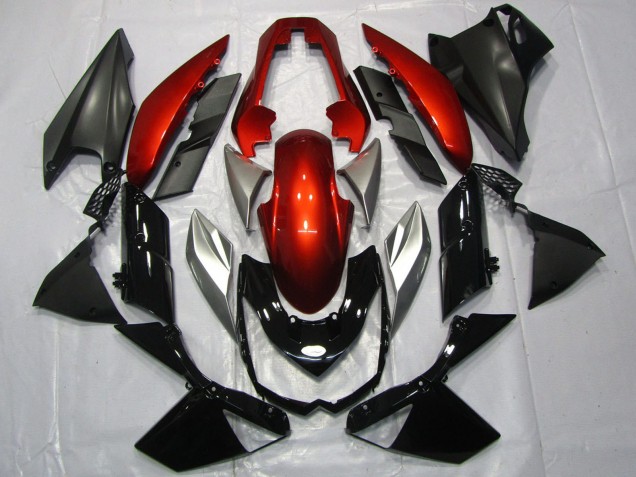 Comprar Carenados Moto Kawasaki Z1000 2010-2013 - Rojo Plata Negro Brillante