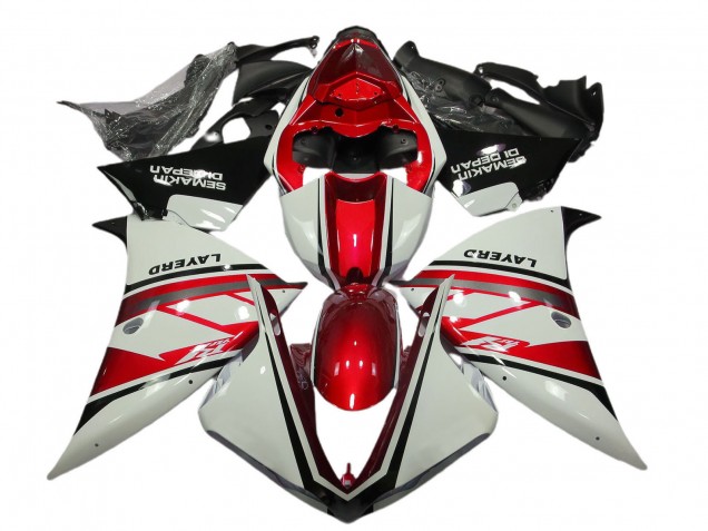 Comprar Carenados Moto Yamaha R1 2012-2014 - Blanco Rojo Negro Layerd Semakin Didepan