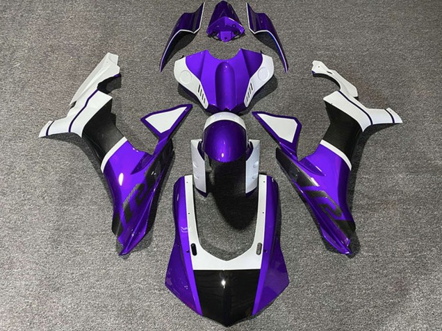 Comprar Carenados Moto Yamaha R1 2015-2019 - Blanco Púrpura FibraCarbono Accents