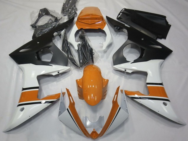 Comprar Carenados Moto Yamaha R6 2003-2004 - Blanco Naranja Negro Mate