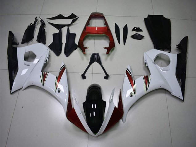 Comprar Carenados Moto Yamaha R6 2003-2004 - Blanco Rojo Negro Brillante