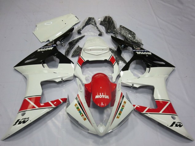 Comprar Carenados Moto Yamaha R6 2005 - Blanco Rojo Negro Brillante Motul