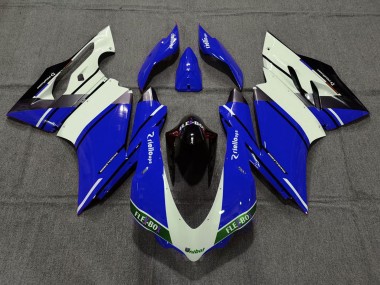Comprar Carenados Moto Ducati 959 1299 2015-2020 - Azul Blanco Negro Brillante Unibat Flex-Box OEM Estilo