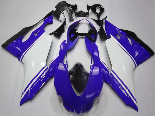 Comprar Carenados Moto Ducati 1199 2011-2014 - Azul Brillante Blanco Negro