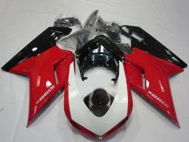 Comprar Carenados Moto Ducati 1098 2007-2014 - Rojo Blanco Negro Brillante